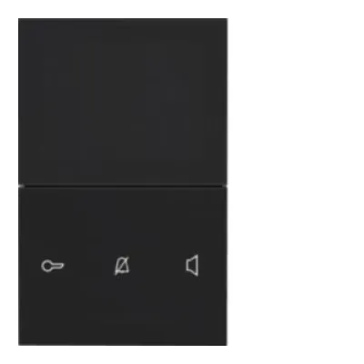 ELCOM Video-Innenstation Komfort REA665Y | Bus-System 2-Draht | Farbe PAL | Freisprechfunktion | Aufputz | Schwarz