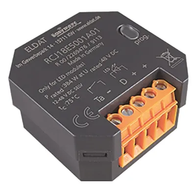 Eldat Unterputz-Dimmer RCJ18E5001A01-23K | LED Stripes | 1-Kanal | 12-48V DC | Funk 868MHz | bis 8A | Memory-Funktion