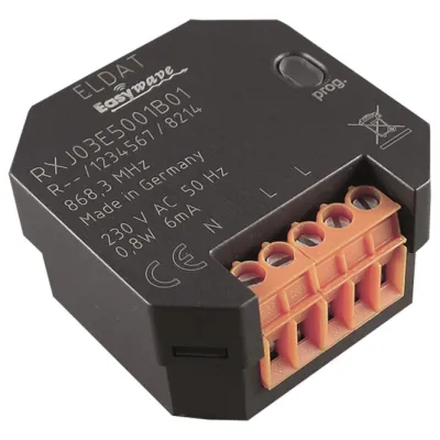 ELDAT Unterputz-Repeater RXJ03E5001B01-23K | Easywave 868 MHz | 12-24V DC & 230V AC | kaskadierbar | Reichweitenerhöhung