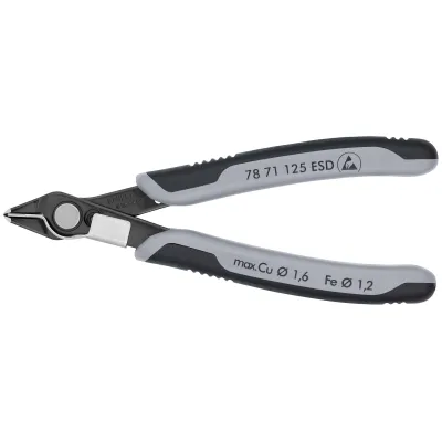 KNIPEX Seitenschneider 78 71 125 ESD | Präzisionszange Elektronik | 125 mm | ESD geprüft | Scherschnitt