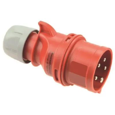Elektra Tailfingen CEE-Stecker CTP 516/6H | Phasenwender | 5-polig | 16A | 400V | IP44 | Schraubanschluss | Rot