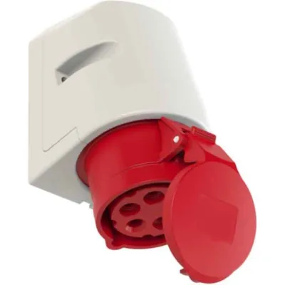 ELEKTRA CEE-Wandsteckdose CO 516/6H Nr. 62874 | 5-polig 16A 400V | Aufputz | Schraubklemme | IP44 | rot | Kunststoff