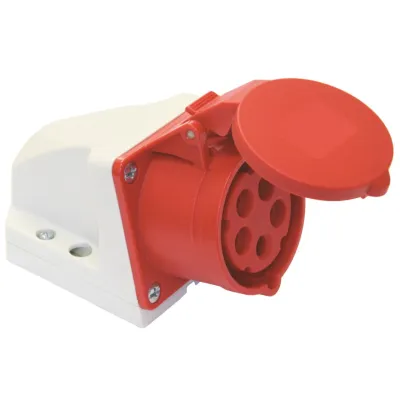 Elektra Tailfingen CEE-Wandsteckdose CO 532/6H | 5-polig | 32A | 400V | IP44 | Aufputz | 6h | Kunststoff | Rot