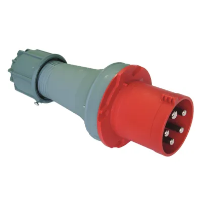 Elektra Tailfingen CEE-Stecker CT 563/6H | 5-polig | 63A | 400V | IP44 | Schraubklemme | gerade | isogekapselt | rot