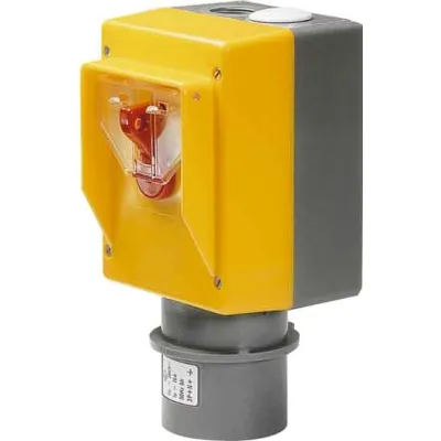 Elektra Tailfingen Motorschutz Not-Aus-Schalter CGEM 013 #149318 | 400V AC | 6,5-10A | Drehknebel | CEE-Stecker | rot