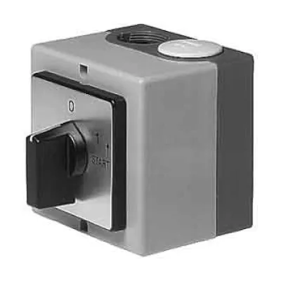 Elektra Tailfingen Wendeschalter WT 25 | Lastschalter 3-polig 25A | 7,5kW 400V AC-3 | IP65 | Frontschild silber