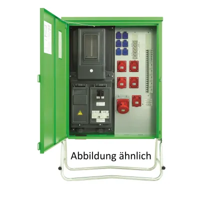 Elektra Tailfingen Baustromverteiler AV 80N/A/6321-2 | 55 kVA | 400V | 80A | IP44 | Stahl | 1300x810x335mm