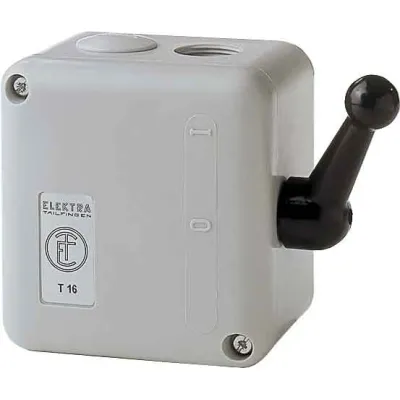 Elektra Tailfingen Motorschalter TAT 32 | 3-polig | 45A | 15kW | IP65 | Kugelgriff | EIN/AUS | Kunststoff | 400V