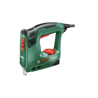 Bosch Elektrotacker PTK 14 EDT 0603265500 | Handtacker | DuoTac | einstellbare Schlagkraft | 1.000 Klammern | grün