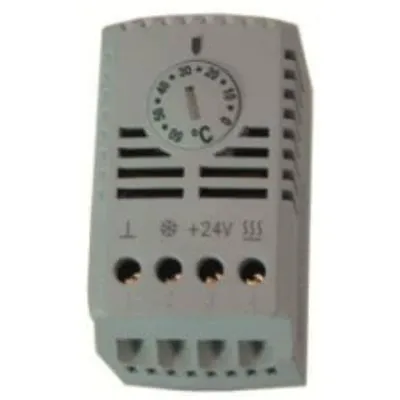 ELMEKO Thermostat TES 60 | 24V DC Wechsler | Schaltvermögen 16A | Temperaturbereich 0-60°C | Schaltschrankmontage