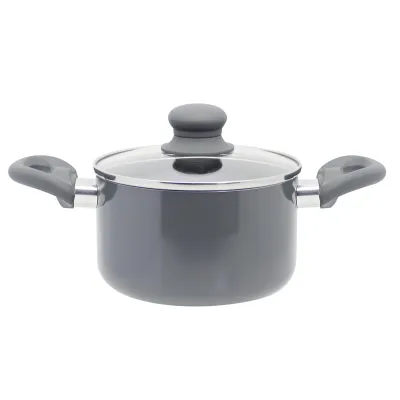 ELO Kochtopf Rhino Grey | 16cm Fleischtopf | Aluminium | Antihaft | Induktion | Spülmaschine | Grau