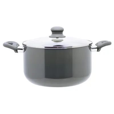 ELO Kochtopf Rhino Grey 4006925912240 | Fleischtopf 24 cm | Aluminium | Antihaftbeschichtung | Induktionsgeeignet | Grau