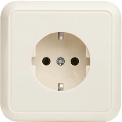 Elso Steckdose Unterputz 205020 | SCHUKO Vollplatte | 16A 250V | Steckklemmen | IP20 | Duroplast | perlweiß