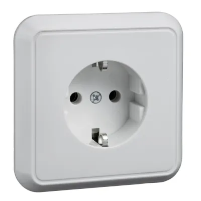 ELSO SCHUKO Steckdose Unterputz 205024 | 16A 250V | 80x80mm | IP20 | Kunststoff | reinweiß