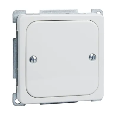 Elso Zentralplatte geschlossen 206904 | Blindabdeckung Unterputz | Thermoplast | mit Beschriftungsfeld | reinweiß