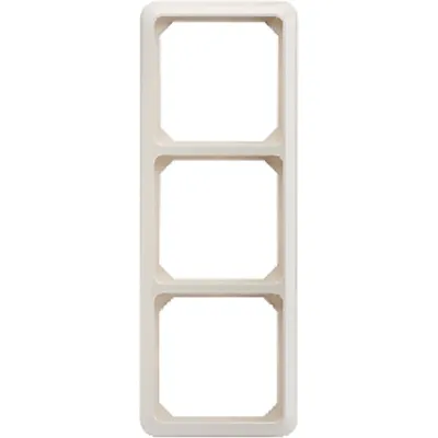 Elso Rahmen 3-fach 224300 | Abdeckrahmen für Steckdosen & Schalter | bruchfest | Thermoplast | perlweiß