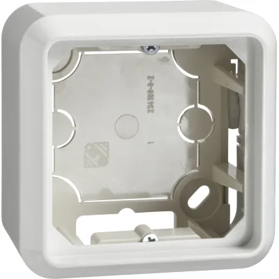 ELSO Aufputzgehäuse 1-fach 234114 | UP-Geräte | IP20 | 80,5x80,5x47,5 mm | Kunststoff | Thermoplast | RAL 9010 Weiß