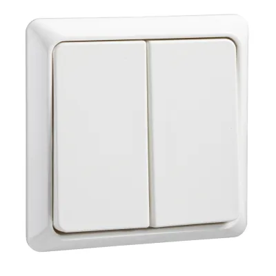 Elso Serienschalter 241504 | Unterputz | 2-fach | Thermoplast | Steckklemmen | IP20 | 10A 250V | reinweiß