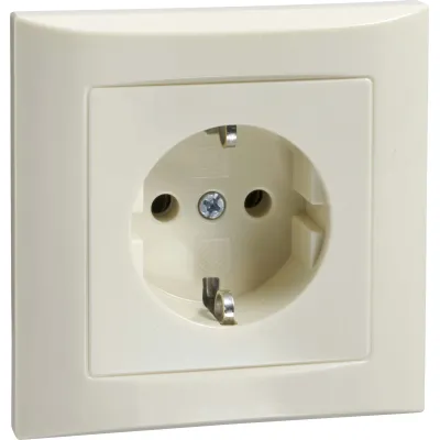 Elso Steckdose 265020 | SCHUKO Unterputz | Vollplatte | Steckklemmen | 16A 250V | IP20 | Duroplast | perlweiß