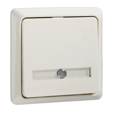 Elso Taster 506110 | Unterputz Wipptaster beleuchtet | 42V 1A | 1 Schließer | Rahmen & Wippe | perlweiß | IP20