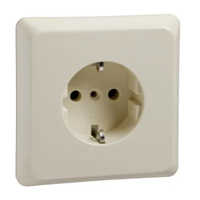 Elso SCHUKO-Steckdose 515010 | 1-fach Aufputz | Schraubklemmen | 16A 250V | Kunststoff Thermoplast | perlweiß