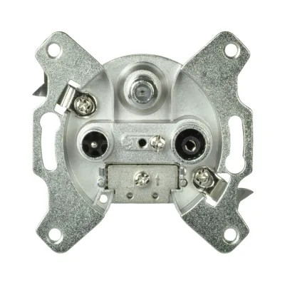 ELSO Antennensteckdose 162310 | 3-Loch SAT BK | fernspeisefähig | 2 dB | 0–2400 MHz | Unterputz