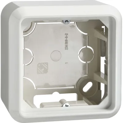 Elso Aufputzgehäuse 1-fach 234114 | Unterputzmontage | Thermoplast | IP21 | schlagfest | reinweiß | inkl. Abdeckrahmen
