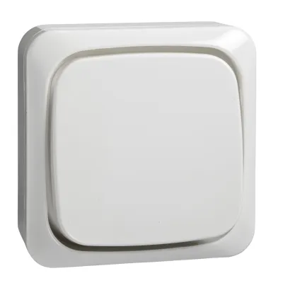 ELSO Wipptaster 562104 | Aufputz Einzeltaster NOVIA-Design | 16A 250V | IP20 | Kunststoff glänzend | reinweiß RAL 9010
