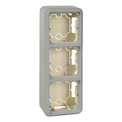 Elso Aufputzgehäuse 3-fach ELG234314 | Unterputzgeräte-Montage | Kunststoff Thermoplast | halogenfrei | RAL 9010