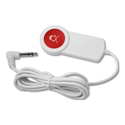 Elso Birntaster comfort MEDIOPT 733480 | Klingel-Hängetaster | 2,0m Schnur | Steckdosenanschluss | weiß | roter Taster