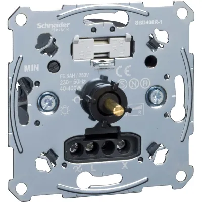 Elso Dimmer Phasenanschnitt ELG174101 | Dreh-/Druckknopf | 40-400W | Unterputz | Glühlampen & Halogen | Messing | IP20