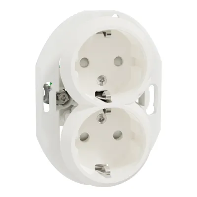 ELSO Doppelsteckdose WDE011122 | 2-fach Unterputz | Kinderschutz | 16A 250V | weiß | Renova-Serie