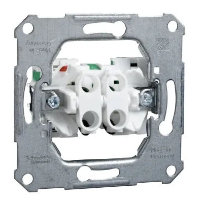 Elso Doppeltaster UP 112500 | 10A 250V | 2 Schließer | Steckklemmen | Unterputz | Halogenfrei | mit Beleuchtung