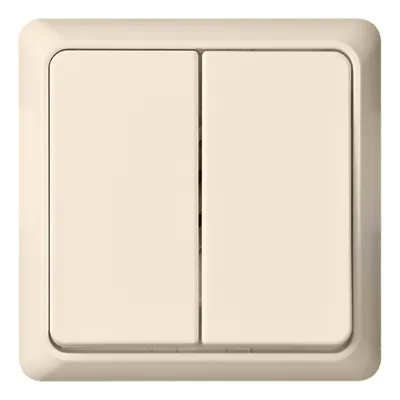 ELSO Doppeltaster 242514 | Serienschalter Unterputz | 2 Schließer | Steckklemme | 10A | Thermoplast | IP20 | reinweiß