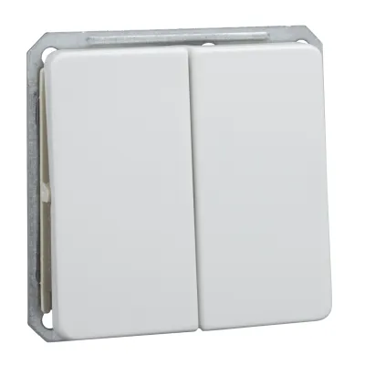 Elso Doppel-Wechselschalter 211664 | Unterputz | 2-fach | 16A 250V | Schraubklemme | IP20 | Duroplast | reinweiß