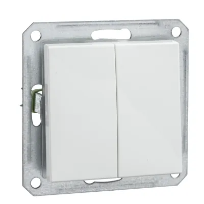 Elso Doppel-Wechselschalter 361664 | Joy Serie | Unterputz | 16A 250V | 2-fach | Duroplast | IP20 | reinweiß