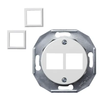Schneider Electric Elso Universalanschlusseinheit WDE011701 | 2x RJ45 Dose | ISDN geeignet | Unterputz Kat.5 | weiß