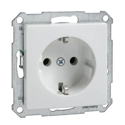 Schneider Electric SCHUKO Steckdoseneinsatz | Unterputz | 16A 250V | IP20 | Kunststoff | reinweiß