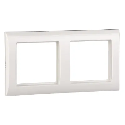 Elso 2-fach Rahmen JOY ELG264244 | IP44 Unterputz Schalterrahmen | Duroplast, matt | reinweiß