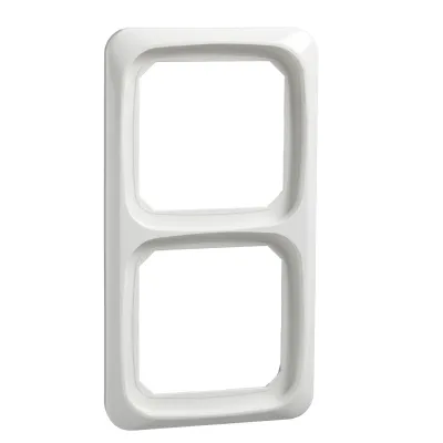 Elso Rahmen 2-fach 284204 | Abdeckrahmen Unterputz | Kunststoff Thermoplast | waagerecht & senkrecht | reinweiß RAL 9010