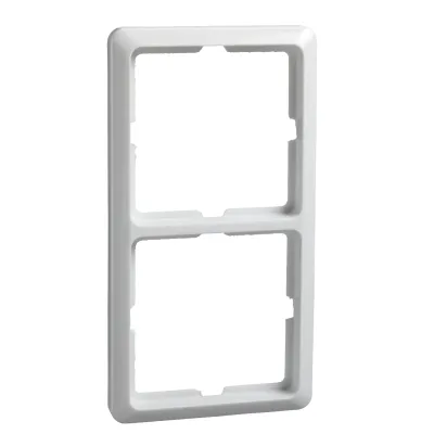 Elso Rahmen 2-fach ELG204214 | Abdeckrahmen für Steckdosen & Schalter | reinweiß | waagerecht/ senkrecht | Kunststoff