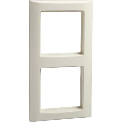 Elso Rahmen 2-fach JOY 264200 | Doppelrahmen Unterputz | senkrecht & waagerecht | Kunststoff Duroplast | perlweiß