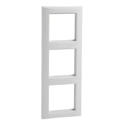 Elso Rahmen 3-fach JOY 264304 | Schalterrahmen für Steckdosen | Kunststoff Duroplast | reinweiß | Montage flexibel