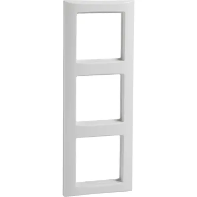Elso Rahmen 3-fach JOY 264304 | Schalterrahmen für Steckdosen | Kunststoff Duroplast | reinweiß | Montage flexibel