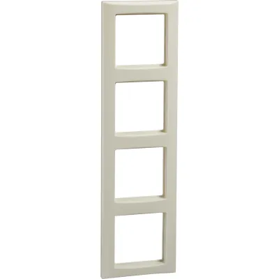 Elso Rahmen 4-fach JOY 264400 | Abdeckrahmen für Schalter & Steckdosen | Duroplast perlweiß | senkrecht & waagerecht
