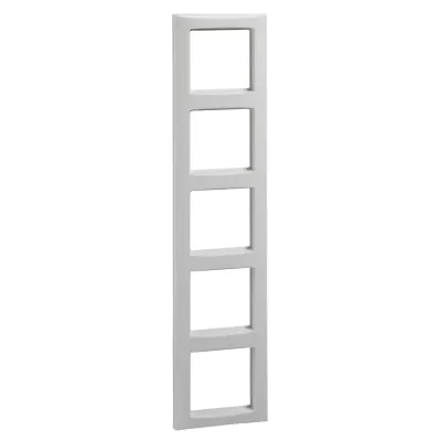 Elso Rahmen 5-fach JOY 264504 | Abdeckrahmen für Schalter & Steckdosen | Duroplast | waagerecht & senkrecht | reinweiß