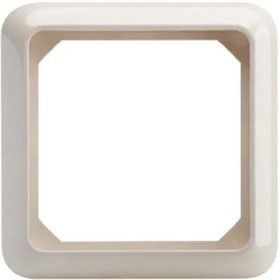 Elso Rahmen 1-fach 224140 | Abdeckrahmen IP44 | spritzwassergeschützt | Kunststoff Thermoplast | perlweiß