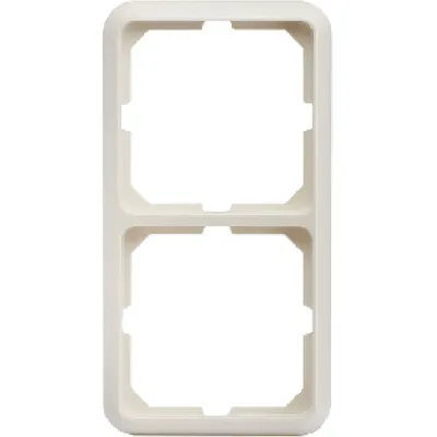 Elso Rahmen 2-fach 204200 | Schalterrahmen Unterputz | Duroplast perlweiß | senkrecht & waagerecht | glänzend