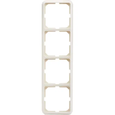 Elso Rahmen 4-fach 204400 | Schalterrahmen | Unterputz | Kunststoff Duroplast | waagerecht & senkrecht | perlweiß