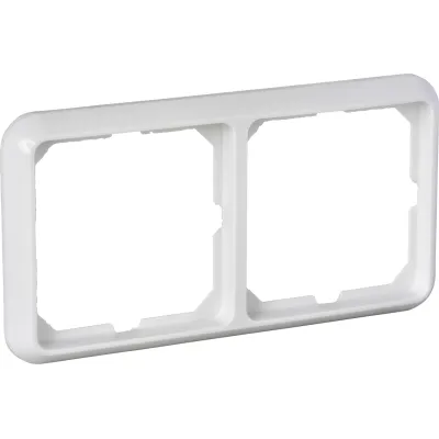 Schneider Electric Rahmen 2-fach 204204 | Abdeckrahmen Schalter & Steckdosen | FASHION | Kunststoff | IP20 | reinweiß